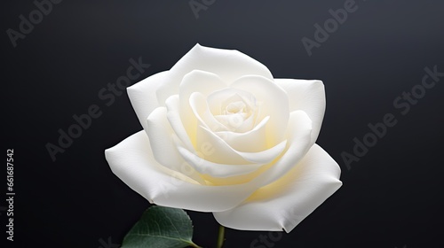 Portrait beautiful white rose flower Ai Generative