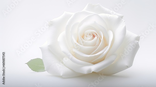 Portrait beautiful white rose flower Ai Generative