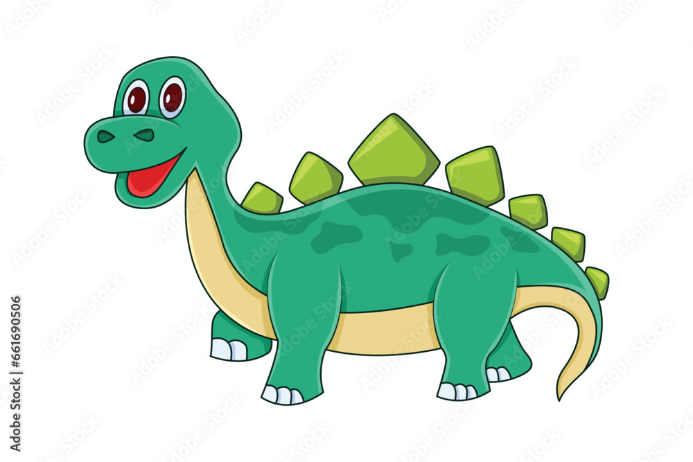 Fototapeta premium Little Dinosaur Character Design Illustration