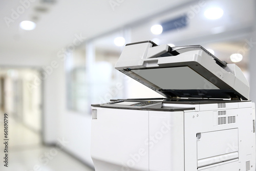 Copier or photocopier or photocopy machine office equipment workplace for scanner or scanning document or printer for printing paperwork hard copy paper duplicate Xerox or service maintenance repair.