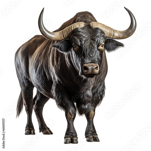 Bull  Buffalo isolated on white background