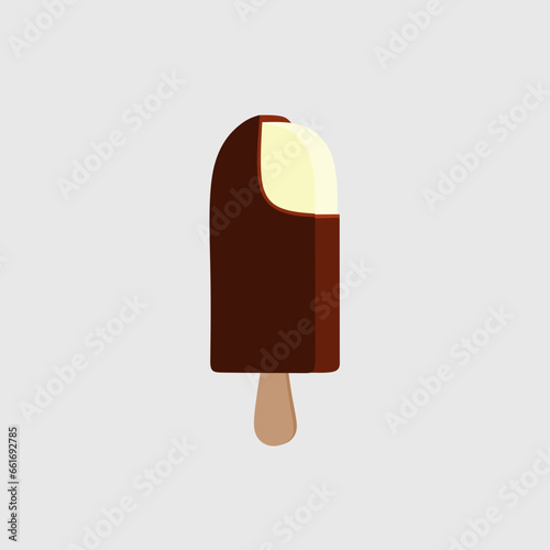 Chocolate ice cream with vanilla flavor in it