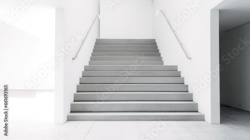 Minimalist White Interior with Elegant Classic Staircase © tydeline