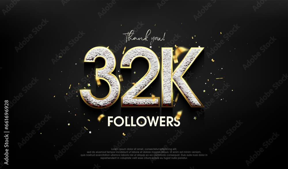 Luxurious design for a thank you 32k followers.