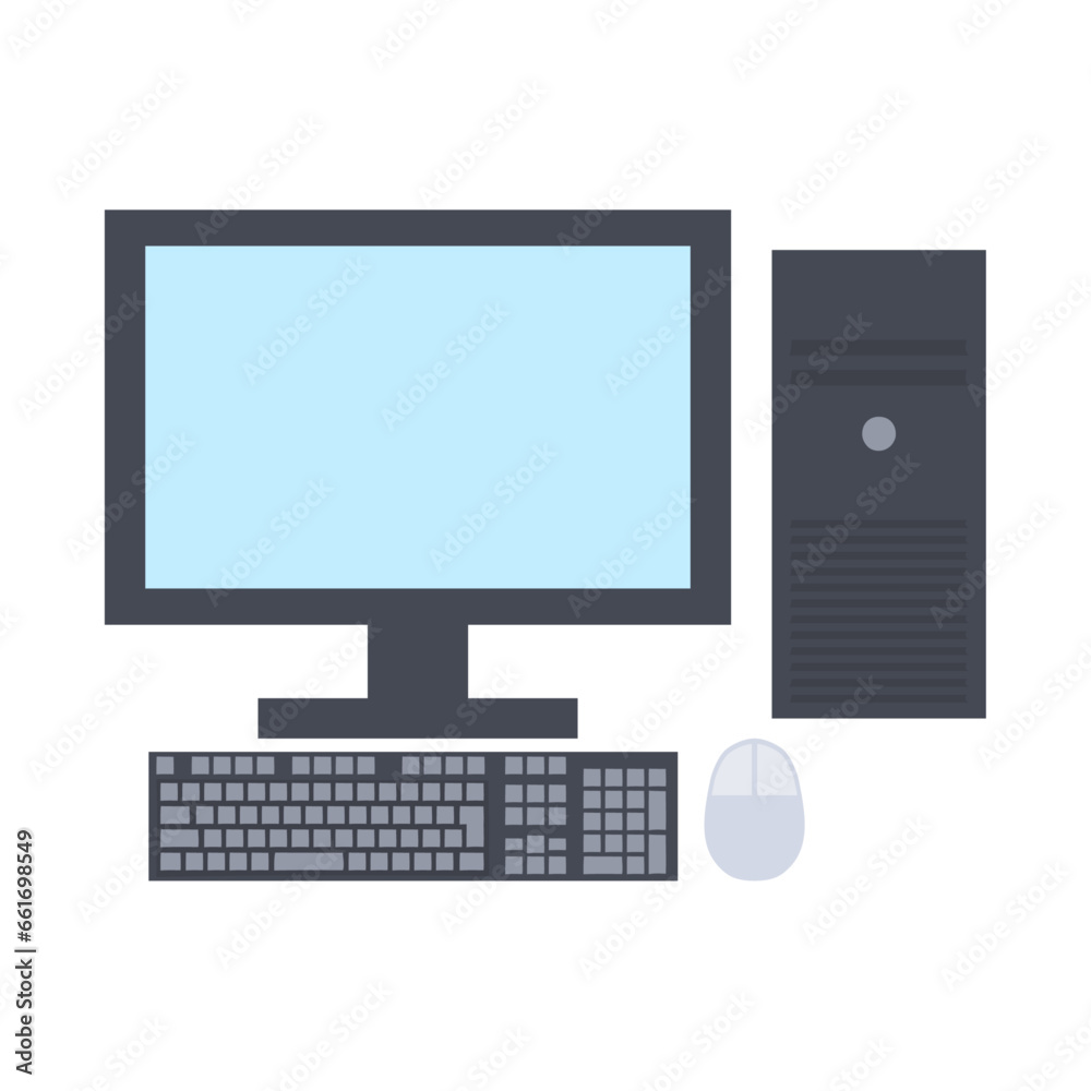 デスクトップパソコン。フラットなベクターイラスト。
A desktop PC. Flat designed vector illustration. デスクトップパソコン。フラットなベクターイラスト。
A desktop PC. Flat designed vector illustration.