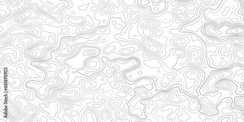 Vector seamless background with texture topographic contour line  isolines. Map. Isolated on white background.