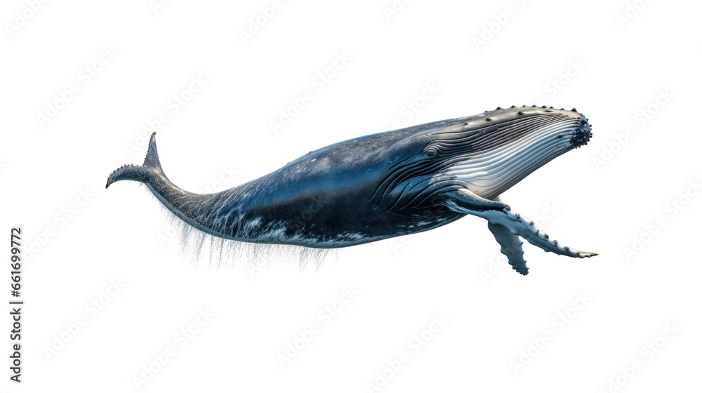 Fototapeta premium whale on the transparent background