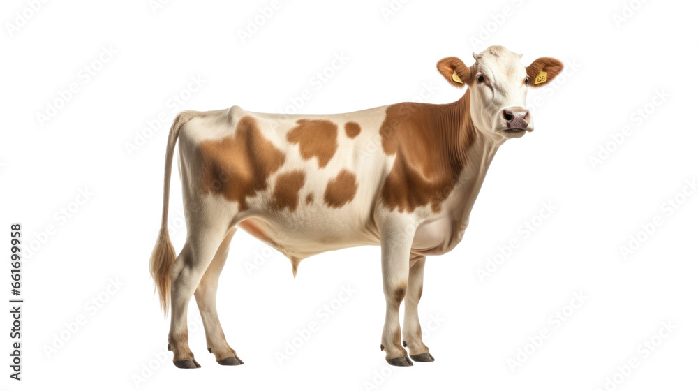 Dairy cow on the transparent background