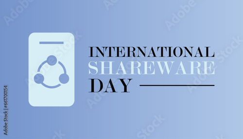 Vector illustration on the theme of International Shareware Day observed each year during December. observed each year during December banner, Holiday, poster, card and background design.