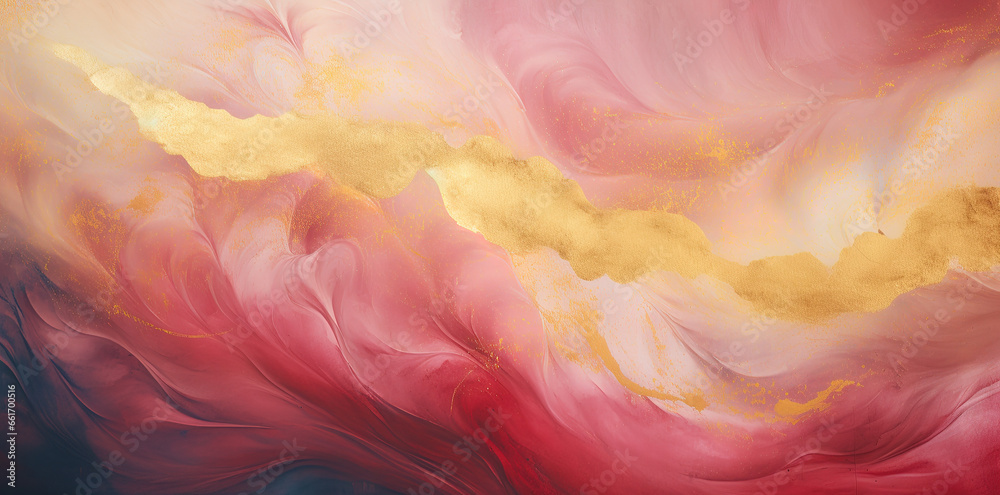 Pink and gold abstract wave paint royal luxury background backdrop wallpaper 