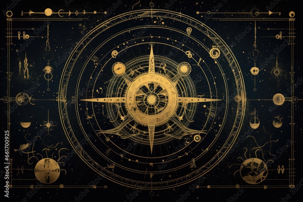 Abstract background with elements of alchemy and occultism Abstract background with elements of alchemy and occultism