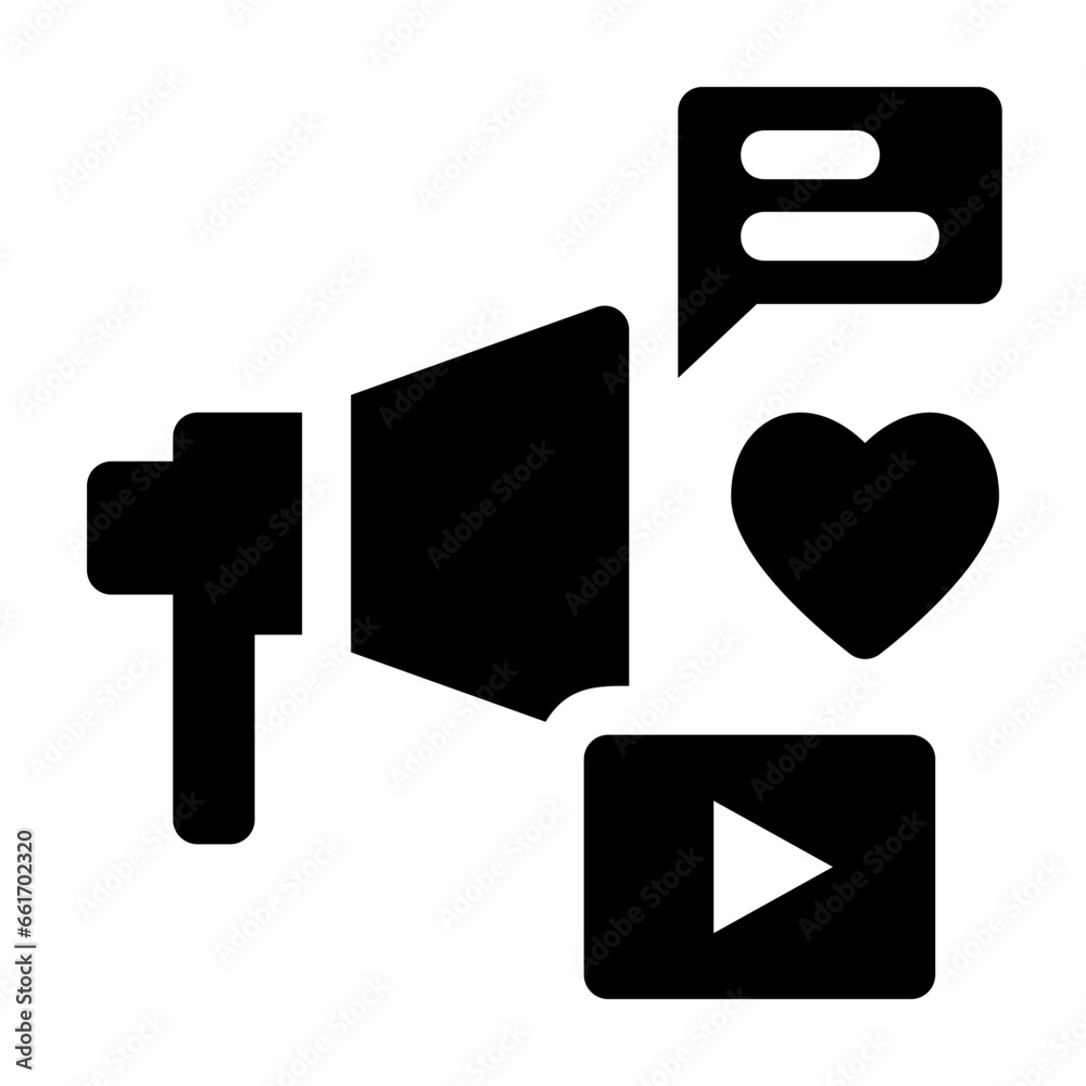Promotion Glyph Icon Vector Promotion Glyph Icon Vector