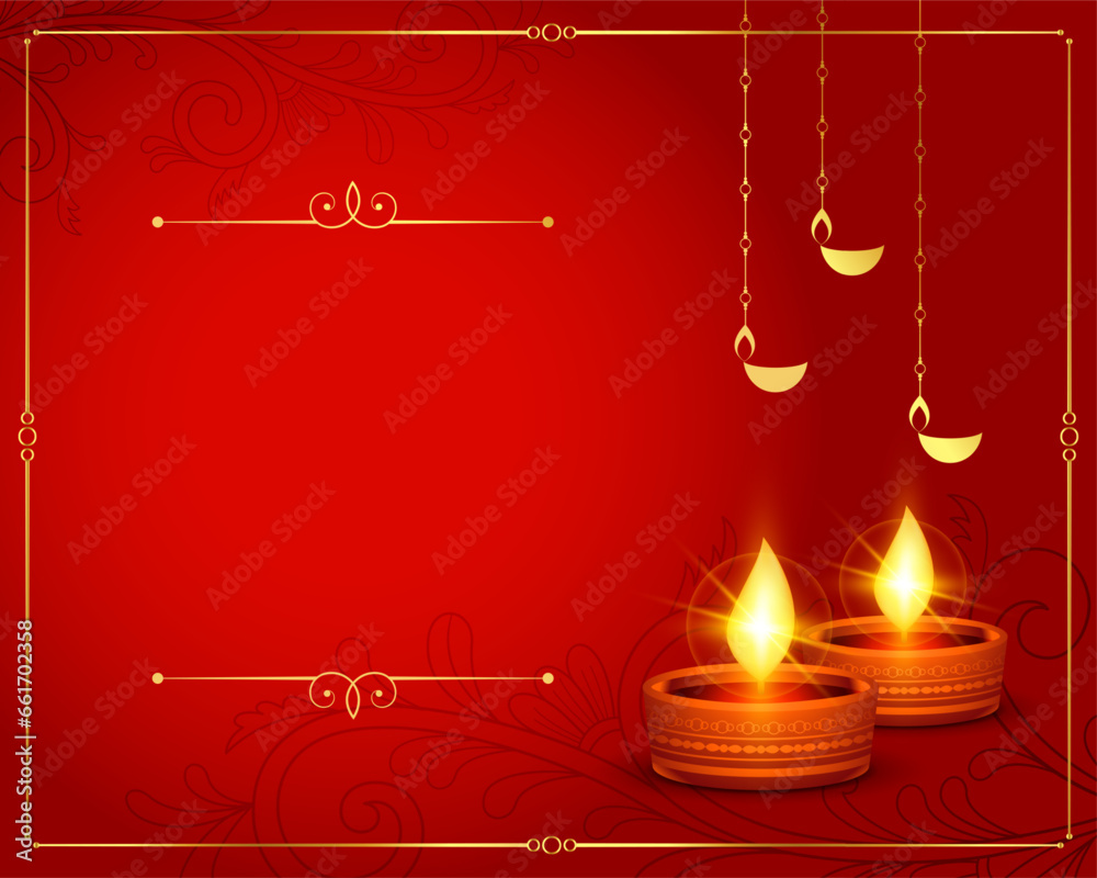 shubh deepavali traditional background with text space and shiny diya vector shubh deepavali traditional background with text space and shiny diya vector