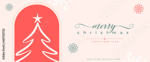 merry christmas festive celebration wallpaper with abstract xmas tree