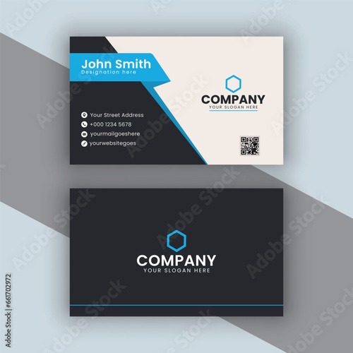 Clean and Professional Business Card Layout - Minimalist Business Card Layout 