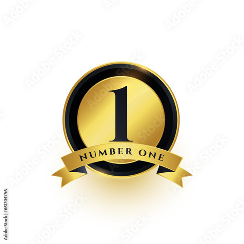 golden number 1 sign the prize of success