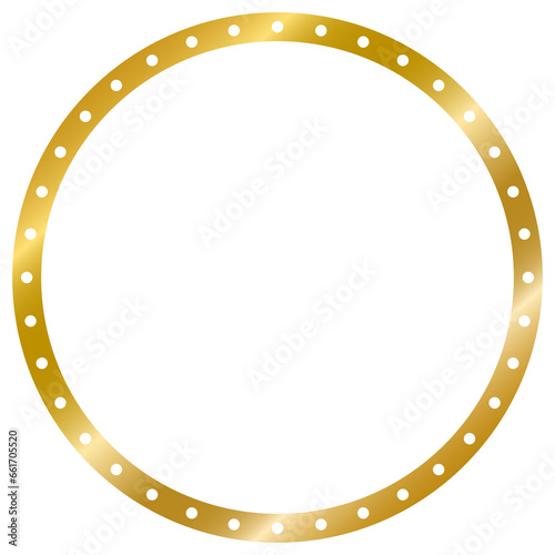  decorative frame vintage circle golden frame isolated on white background windows transparent background png file ready to use