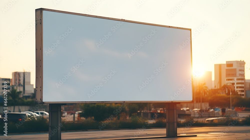 Unoccupied Billboard Awaiting Advertisements in Downtown Unoccupied Billboard Awaiting Advertisements in Downtown
