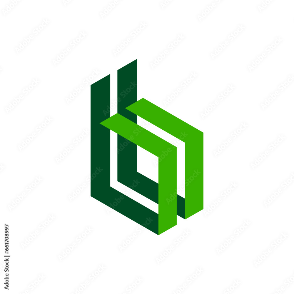 Fototapeta premium Monogram initial b letter mark logo design. Monogram design vector b logo. Monogram initial letter mark b logo. Design simple b monogram