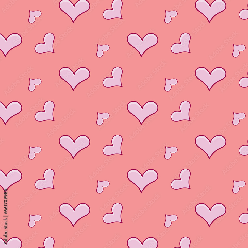Digital png illustration of hearts on pink and transparent background