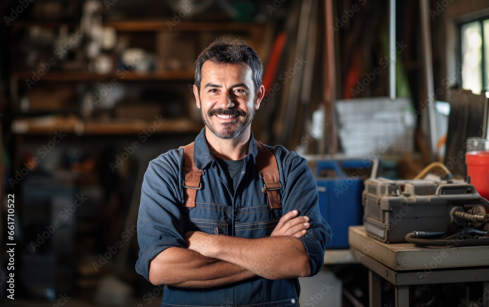 Portrait of a plumber, small business owner Portrait of a plumber, small business owner