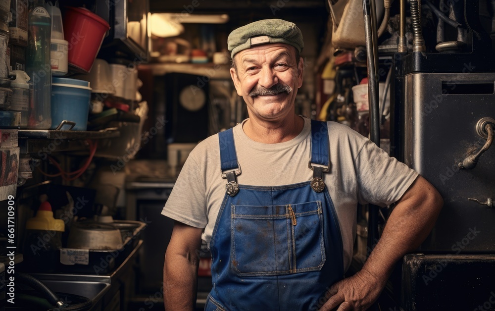 Portrait of a plumber, small business owner Portrait of a plumber, small business owner
