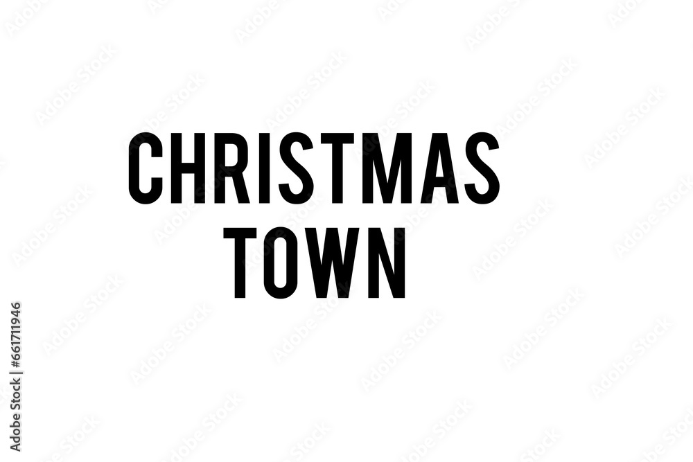 Digital png illustration of christmas town text on transparent background