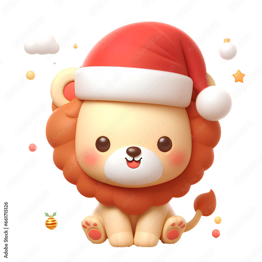 Fototapeta premium animal in christmas celebration