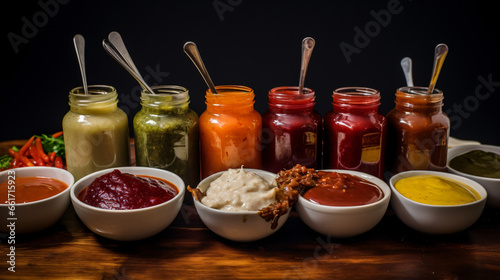 A variety of sauces