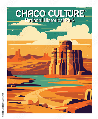 Chaco Culture National Historical Park Vector Art photo