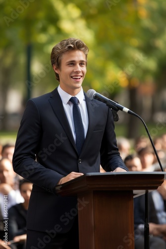 Handsome businessman in a s...