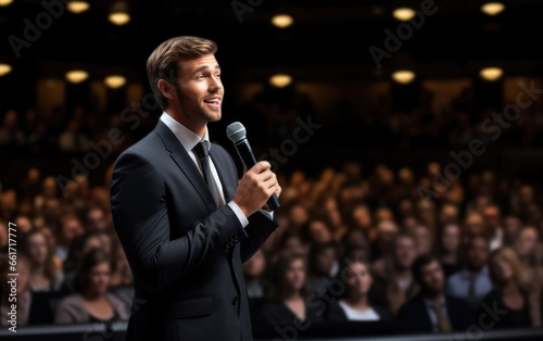 Handsome businessman in a s...
