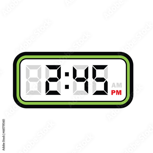 Single Digital Clock Time at 2:45 PM