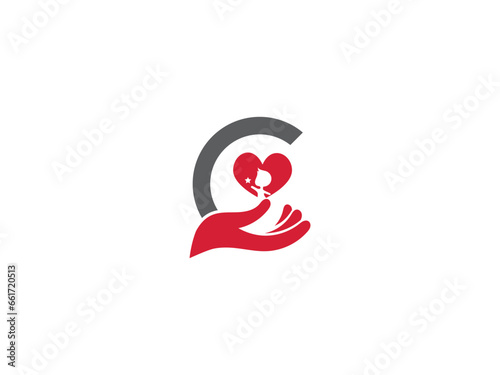 letter C and child care logo