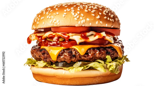 California Burger en gros plan, sans background en transparence