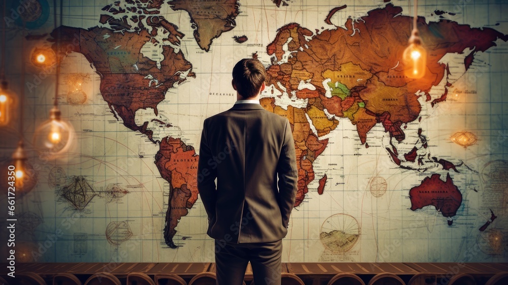 A person with a map, symbolizing the exploration of new markets in business development