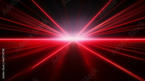 Radiant horizontal light beams, glowing red lines, and laser-like flashes, creating a beautiful and bright glow.