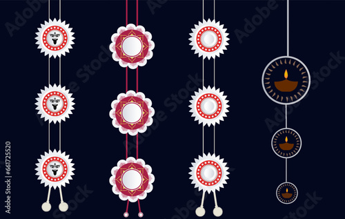 Hindu Festival. happy kali puja. Diwali festival of India goddess Kali Puja Chand Mala, transparent background, png. chandmala design.kali.puja.Diwali. poster.