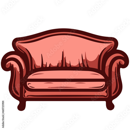 sofa illustration, generative AI