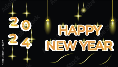 Happy new year text effect design. (ID: 661726760)