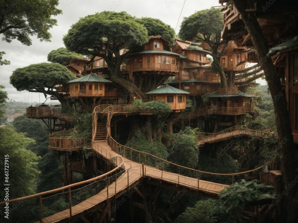 A treehouse city
