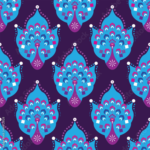 Traditional Indian festival Diwali. Happy Festival of lights Deepavali   template design seamless pattern   Festive Burning diya graphic design background Vector abstract flat illustration