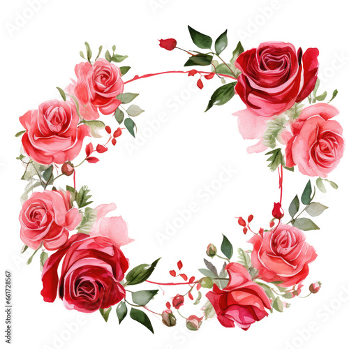 Beautiful Blooming Flower Round Frame