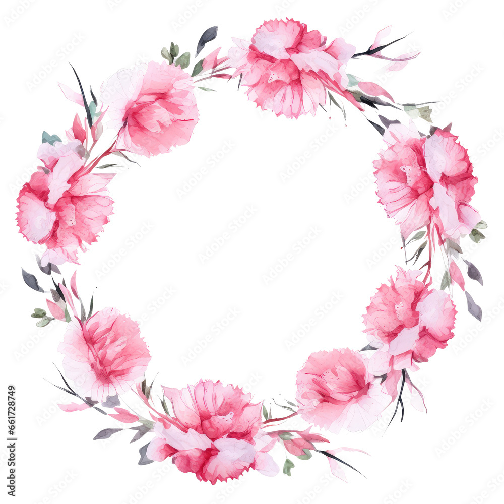 Beautiful Blooming Flower Round Frame Beautiful Blooming Flower Round Frame
