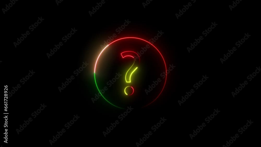 A Question mark around moving Leon line with background . A Question mark around moving Leon line with background .