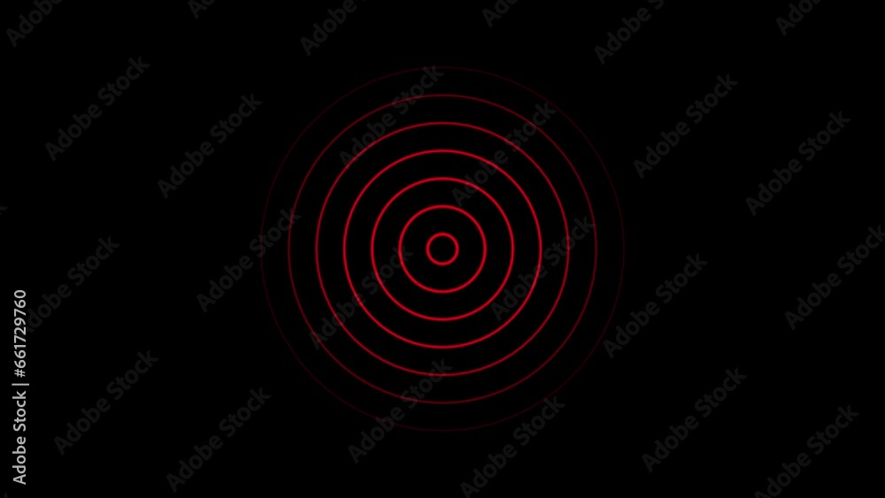 A red color radio waves background animation .wave concept video. A red color radio waves background animation .wave concept video.