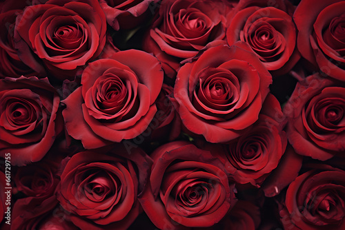fresh dark red roses close up texture background