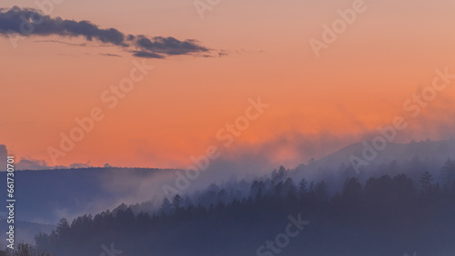 sunrise over the mountains