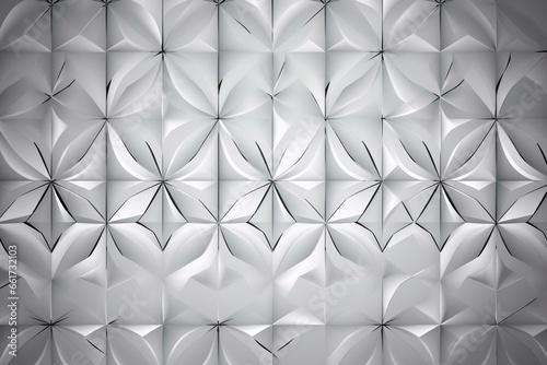 Elegant, seamless, minimalist background pattern with white and silver geometric shapes. Modern and digital. Generative AI