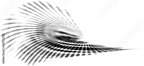 Point rays radially spread out in the upper part, forming an angular frame with thinning to the right. For frames, logos, signs. Vector.